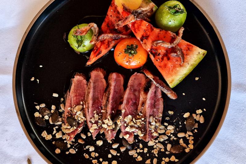 Tataki de canard aux saveurs d'été