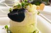 Bavarois de fenouil et courgette, pesto de cresson
